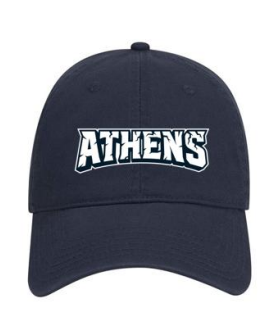 Navy Athens Navy Wordmark Logo Hat