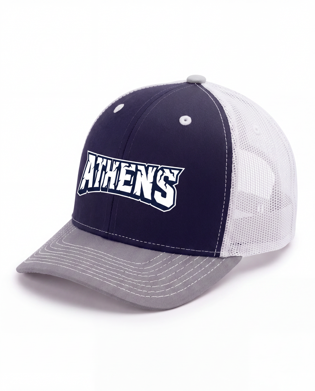Athens Navy Wordmark Navy/White Trucker