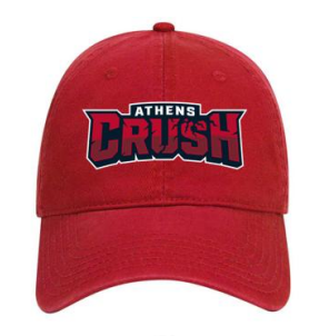 Red Athens Crush Prim Wordmark Logo Hat